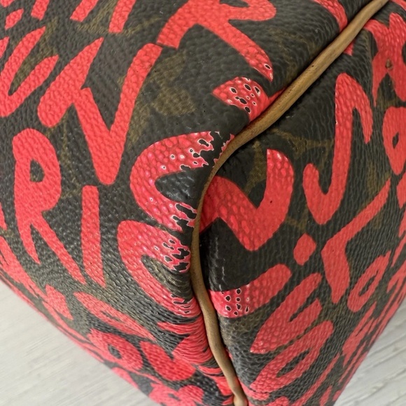 LOUIS VUITTON Stephen Sprouse Monogram Graffiti Speedy 30 Pink - Picture 9 of 13